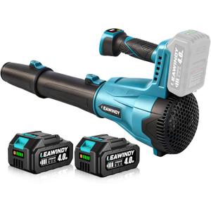 Leaf Blower Cordless 6 Speed Mode, 650CFM 290MPH Cordless Leaf Blowers with 2 X 4.0ah Batteries And Charger, 21V Electric Snow Blower, Gift Lawn Blower for Patio Cleaning, Lawn Care, Blowing Leaves