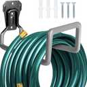 PeoMev Garden Hose Holder - Metal Garden Hose Reel Wall Mounted Water Hose Holders for Outside, Heavy Duty Hose Hanger for Water Hose Storage