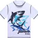 PHIBEE Boys' Short Sleeve Rash Guard Shirt UPF 50+ Sun Protection Swimwear, 12