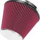 RF-1048 Universal Clamp-On Air Intake Filter, Flange Diameter: 6 In, Filter Height: 6 In, Flange Length: 0.625 In, Shape: Round Tapered