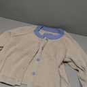 Saodimallsu Womens Cropped Cardigan Sweaters Button Down Open Front Long Sleeve Fall Trendy Color Block Knit Coats, S