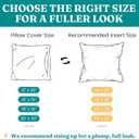 Oubonun 18 x 18 Throw Pillow Inserts - Soft, Plush & Decorative Down Alternative Pillows for Couch Sofa Bed, Machine Washable - White, Pack of 2