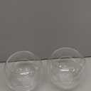 Handblown Clear Glass Globe Shade  1.65" Fitter Opening  Replacement Lamp Shade for Pendant Lights, Chandeliers, Wall Sconces, Vanity & Ceiling Fixtures (2 Pack)