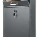 Locking Mailbox with Key for Outdoor 16.2 x 11.2 x 4.7 Inches Large Wall Mount Mail Box with Lock Security Mail Drop Metal Collection Boxes Hanging Secure Postbox(Dark Gray)