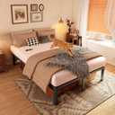 PRAISUN 4000LBS Full Bed Frame with Charging Station, 14 inch Bedframe