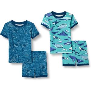 Amazon Essentials Babies, Toddlers and Boys' Snug-Fit Cotton Pajama Set, Multipacks