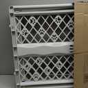 MYPET North States Paws Portable Pet Gate: 26-40" Wide. Pressure Mount. No Tools Needed. Made in USA. Dog Gate 23" Tall, Expandable, Durable Dog Gates for Doorways, Light Gray