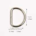 Metal D Rings Heavy-duty Extra Thick 3.8mm Thickness D ring for Sewing Keychains Belts and Dog Leash (1 1/4 inch, Silver)