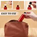 150 Pcs 2 oz/60ml Clear Plastic Empty Bottles with Flip Cap, Travel Bottles Plastic Bottle with Lids for Toiletries Lotions Shampoo Creams Dispensing with 20 Funnels and 20 Dropper(Red)