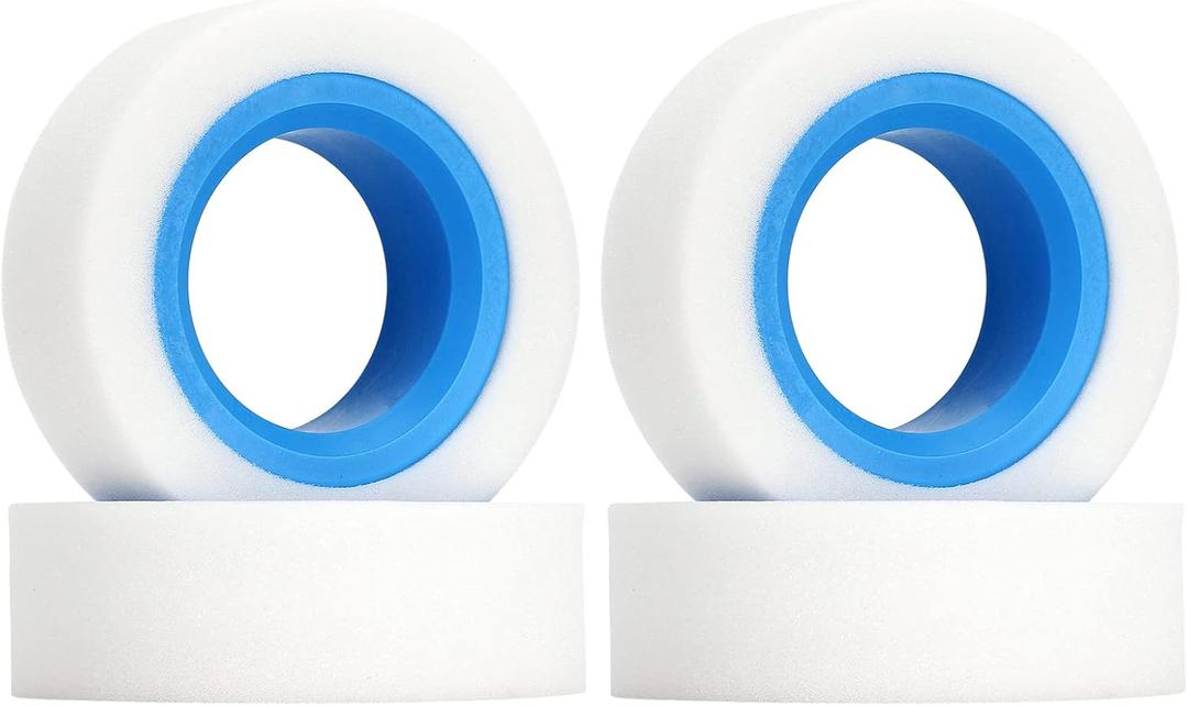 INJORA 1.9 Tire Foam 4pcs Dual Stage Softer Rubber Inner/Foam Outer Inserts for Axial SCX10 90046 TRX4,114-120mm