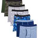 Hanes Big Boy's Comfortsoft Printed Boxer Briefs Underwear, assorted, Medium (10 pack)