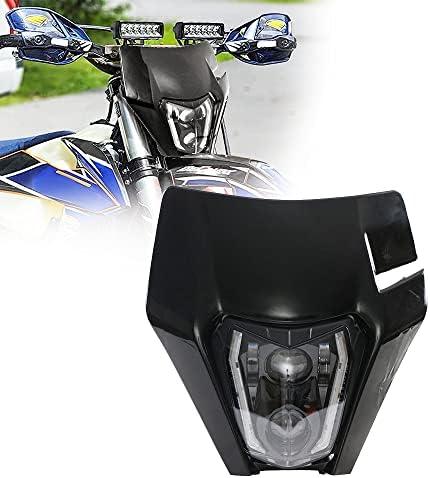 Amazon.com: JFG RACING Dirt Bike Headlight LED,Universal Motorcycle Head Light Kit for Most Pit Dirt Bike Motorcycle Enduro ATV CR CRF XR SX YZ YZF XCF EXC KX 125 150 250 300 350 450-Black : Automotive