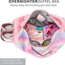 mibasies Dance Bag for Girls Duffle Bag Kids Overnight Travel Sleepover Bags with Shoes Compartment Large