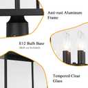 Outdoor Post Light Fixture, 25 Inch 4-Light Large Modern Exterior Post Lantern with Clear Glass, Black Outside Lamp Post, Outdoor Pole Lights for Yard Garden Patio Pathway, 25.1inch