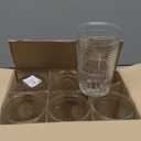 Bormioli Rocco Romantic Set Of 6 Cooler Glasses, 16 Oz. Clear Crystal Glass, Made In Italy