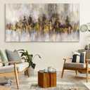YDYSUNE Gold Abstract Wall Decor - Brown Canvas Wall Art for Living Room- Large Modern Artwork - Oil Painting Pictures for Bedroom Kitchen Home Office (20L" x 40W", Blue)