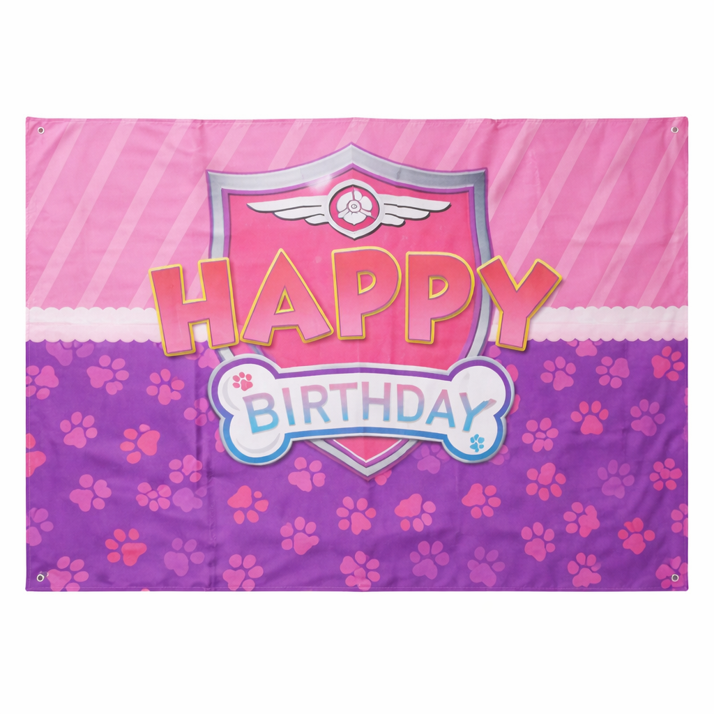 Yriujul 72"x"43 Booth Props - Happy Birthday Dog Lovers