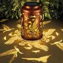Solar Lanterns Outdoor Waterproof Garden Decor Birthday Gifts for Women Mom Grandma Hanging Lights Metal Decoration Outside for Yard, Patio,Backyard,Porch(Wild Goose)