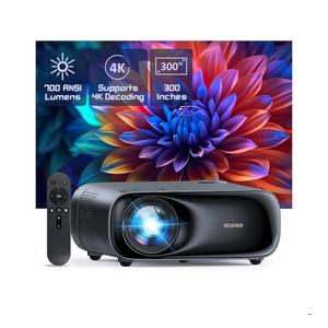 NexiGo PJ40 (Gen 3) Projector with WiFi and Bluetooth, D65 Calibrated, Native 1080P, 4K Supported, Projector for Outdoor Movies, 20W Speakers, Home Theater, Compatible w/TV Stick, iOS, Android