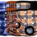 Leekalos Reusable Washable Dog Diapers Female (3 Pack) - Highly Absorbent Doggie Diapers - Size Adjustable Puppy Diapers for Dog Period Panties (Large (15"-17" Waist), Plaid)