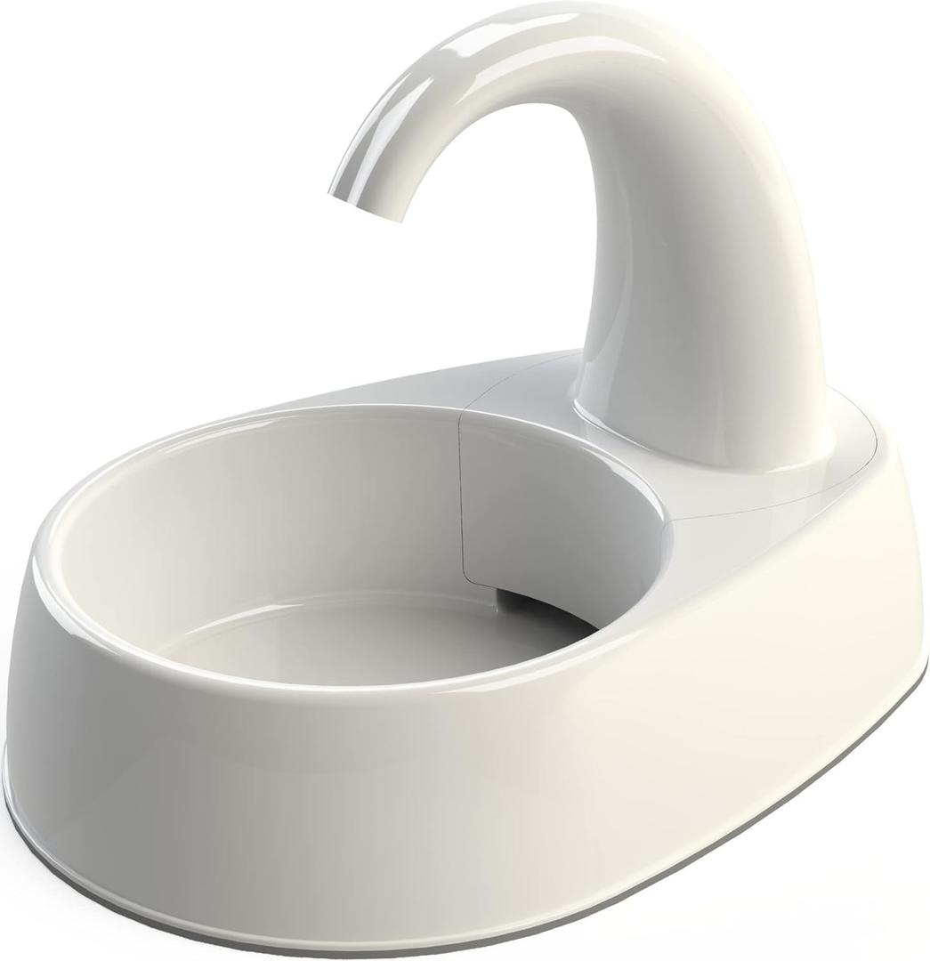 TRIXIE Curved Stream Drinking Fountain for Cats and Dogs, 84.5oz Automatic Water Dispenser, Cat Water Bowl,White TRIXIE Curved Stream Drinking Fountain for Cats and Dogs, 84.5oz Automatic Water Dispenser, Cat Water Bowl,White