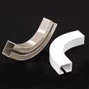 Curtain Single Tracks Heavy-Duty Curtain Rails 90 Degree Corner Turning Device Curtain Track Connector for Living Room Bedroom Room Divider (White-Black-Champagne) (Champagne)