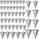 Shimeyao 18 Pieces Pyramid Fishing Weights Sinkers Triangle Fishing Sinkers Rig Pyramid Sinkers for Ocean Saltwater Surf Bass Fishing Casting Gear Tackle
