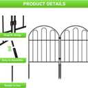 OUSHENG 10 Pack Decorative Garden Fence, Total 10ft(L) x 22in(H) Animal Barrier Border, Rustproof Metal Wire Section Edging Fencing Panel for Outdoor Patio Garden Yard, Arched