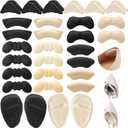 20 Pairs Shoe Filler Heel Grips for Womens Shoes, Adjustable Toe Filler Heel Grips Liner Insert with Toe Inserts, Heel Cushion Pads, Shoe Pads for Heel Slipping Blisters Pain
