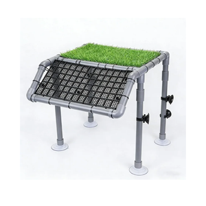 Extra Large Standing Turtle Basking Platform, 13" Width Resting Area, DIY Basking Platform for Aquatic Pets, Turtle Tank Accessories, PVC Pipes and EggCrate