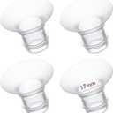 Momcozy Flange Insert 17mm Compatible with 24mm Flange/Shield of Most Pumps, Insert for Breast Pump Replacement Accessories, 4PCS 17mm (Transparent)