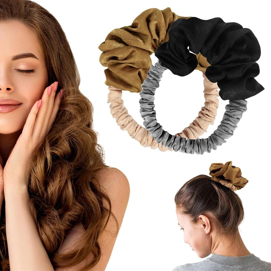 Heatless Hair Curler Scrunchies for Women, Soft Silk Scrunchies No Heat Curls for Long Hair Heatless Curls Overnight Hair Accessories for Women