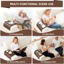 LOVYANXUE Couch Arm Tray, Anti-Falling Bamboo Sofa Arm Tray Table, Foldable & Portable Armrest Tray Cup Holder Side Table for Drinks, Coffee, Phone, Snacks, Remote