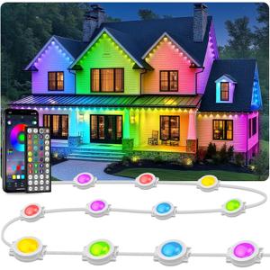 LITSOUL 300FT Permanent Outdoor Lights for House Waterproof, Smart RGB Eave LED Lighting with 16 Million Colors, IP67 Outdoor Strip Lights for Christmas Halloween Holiday Daily Decorations (300FT)
