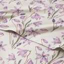 Floral Sheets - Pink Floral Bed Sheet Set - 1 Flat & 1 Fitted & 2 Pillowcases w/ Deep Pockets - Comfy, Wrinkle & Fade Free - Boho Botanical Bedding - Ultra-Soft, Breathable & Cooling - Full Size Set (08 - Iris)