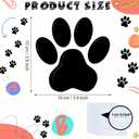 Junkin 60 Pcs Mini Paw Prints Cutouts Accents Bulletin Board Patrol Table Decorations Wall Decal Poster for Kids Educational School Home Party Supplies(Black)