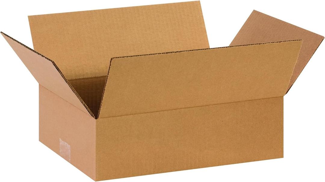 PARTNERS BRAND 13 x 9 x 4 Corrugated Cardboard Boxes, Flat 13"L x 9"W x 4"H, Pack of 25 | Shipping, Packaging, Moving, Storage Box for Home or Business, Strong Wholesale Bulk Boxes