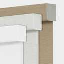 Persilux Custom Size Blackout Cordless Roller Blinds Natural Woven Stripes Bamboo-Look Fabric Thermal Insulation Privacy Roller Shades for Home,Office,Bedroom,White Color