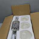 Bathroom Vanity Light Brushed Nickel Bathroom Light Fixtures with Clear Glass Shade Hardwired E26 Base(Max 60W) Chrome Modern 3-Light Vanity Lights (20inch)