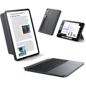 ESR for iPad 11" (A16) 2025/10th Gen Case with Keyboard, Magnetic Detachable Keyboard, Portrait/Landscape Modes, Large Click-Anywhere Trackpad, Backlit Keys, Shift Series, Dark Gray