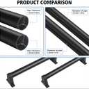 Industrial Stair Railing Metal Hand Rails for Indoor & Outdoor Steps Wall Mount Hand Rails for Indoor Stairs 1.25" Pipe Stair Handrail for Steps Aluminum Staircase Handrail Hand Railing 6ft