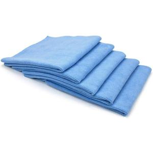Autofiber Buffmaster Microfiber Polish and Buffing Towel - Pack of 5, Blue (16 inch x 16 inch, 400 GSM)