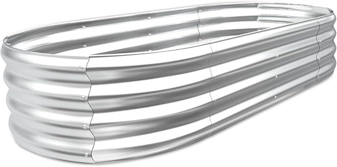 wohohoho Medium Land Guard Galvanized Raised Garden Bed Kit
