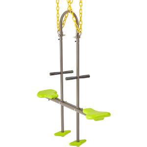 FUNLIO Face to Face Double Swing for Kids Aged 3+, 2-Passenger Seesaw Swing for Backyard, Outdoor Playground Swings with Adjustable Chains, Durable Outdoor Indoor Swing, CPC Certified, 110 lbs