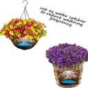 8 Pack 5.3 3-in-1 Plant Saucers Trays for Indoor Outdoor Flower Planter Pot Heavy Duty Plastic Water Drip Catcher PanSelf Watering Planter Insert Devices for Hanging Basket