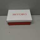 Carcuume Women's Strappy Platform Heeled Sandal,NATRACY-BLACK PU-6.5 (Black)