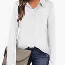 ANRABESS Blouse for Women Dressy Casual Satin Long Sleeve Button Down Shirts 2025 Fall Outfits Office Business Work Tops XL