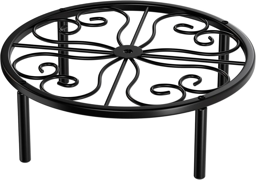 Plant Stand Plant Holder - 3.5 in Short Flower Stand for Garden Courtyard, Heavy Duty Plant Rack for Multiple Plant Indoor or Outdoor, Up to 60LBS.