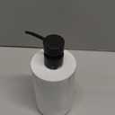 Essentra Home White Marble Soap Dispenser with Black Pump, Refillable Liquid Soap Dispenser for Bathroom & Kitchen. 16 Oz. Capacity.