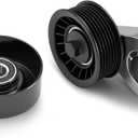 JAVOUKA 38116 38033 Belt Tensioner and Idler Pulley Assembly Fits for Dodge Ram 1500/ 2500/ 3500/ Dakota/ Durango/ D150/ W150 (3.9L/ 5.2L/ 5.9L) 1992-2003 90K-38116